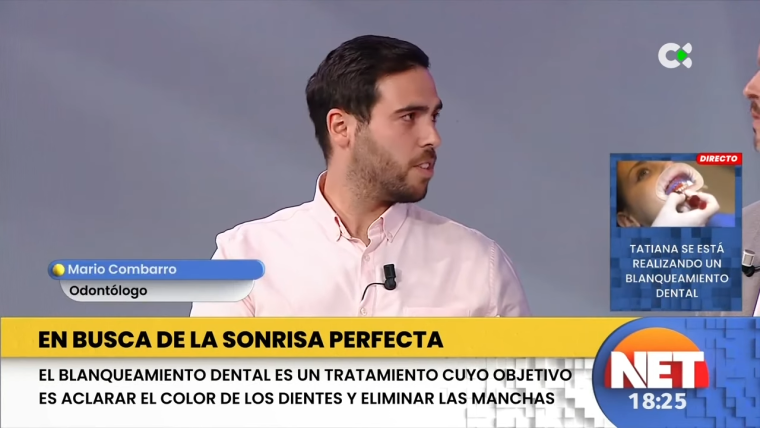 IOC Clínica Dental en la TV Canaria hablando sobre blanqueamiento dental